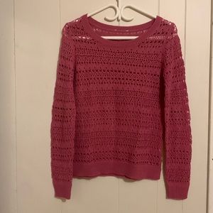 Lightweight Knit Sweater - dusty pink- size small